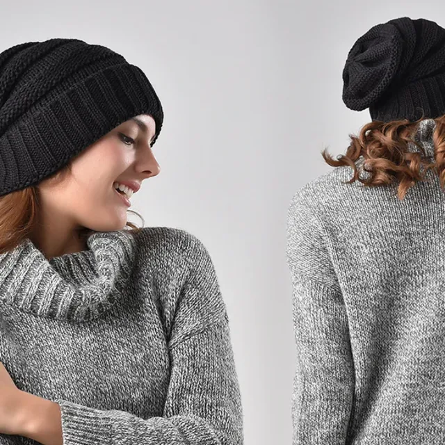 Winter stylish women's knitted warm hat Furtalk