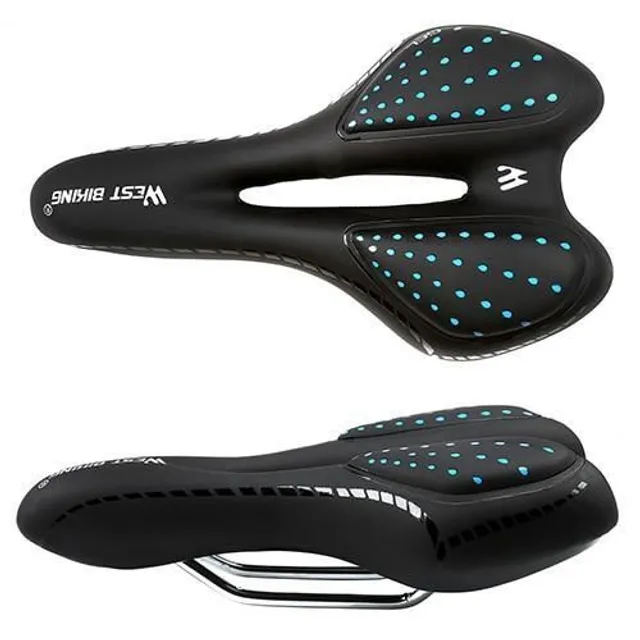 Comfortable bike saddle new-upgrade-blue