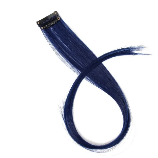 Strand of synthetic hair on clip - various colours