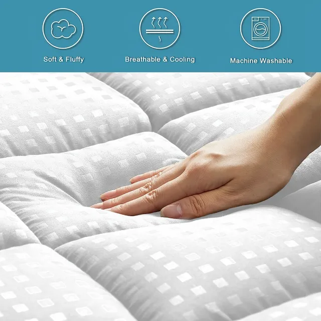Quilted cooling top cover mattress with deep pocket