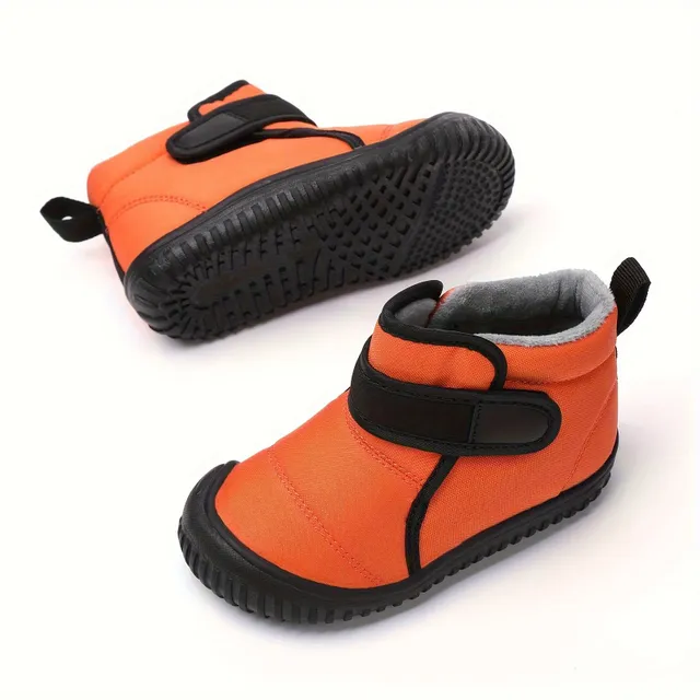 Children's waterproof snow boots with hot fleece lining and anti-slip sole