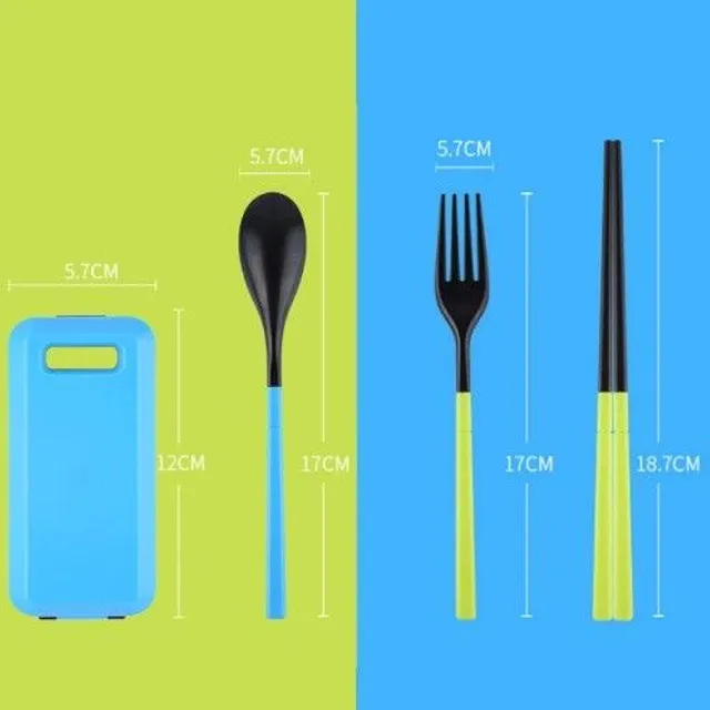 Travel cutlery with wands + case J2311