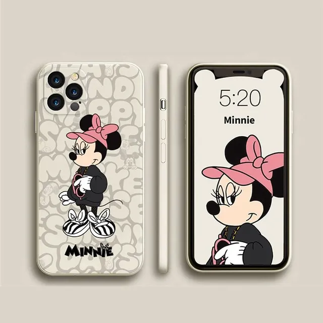 Silikonový obal na iPhone s potiskem oblíbeného zamilovaného páru Mickeyho a Minnie