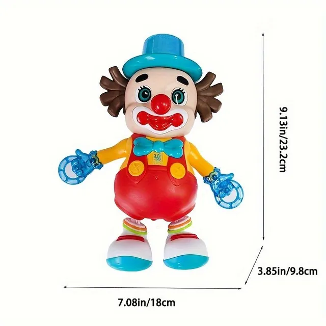 Toy: dancing clown car with light and sound