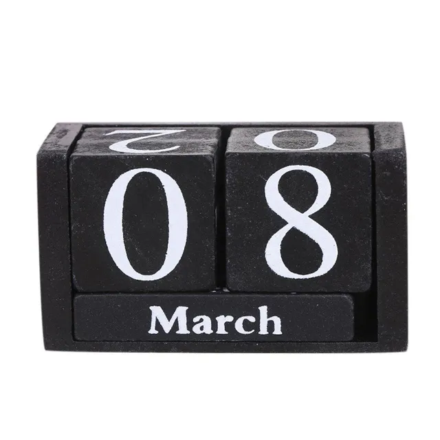 Calendar din cuburi de lemn