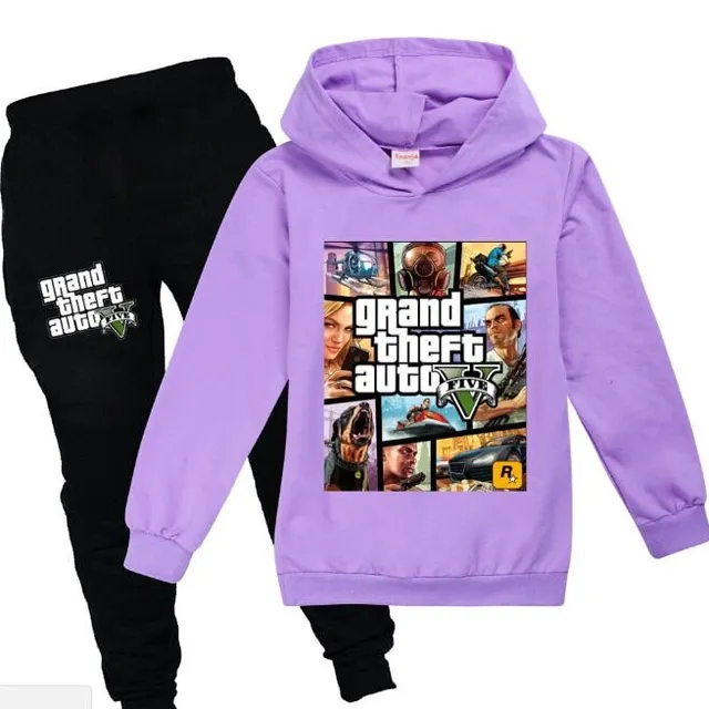 Compleu de trening pentru copii cu imprimeu cool GTA 5 color at picture 5 3 - 4 roky