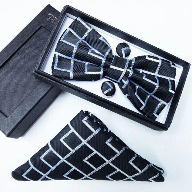 Luxury bow tie with handkerchief Gentle