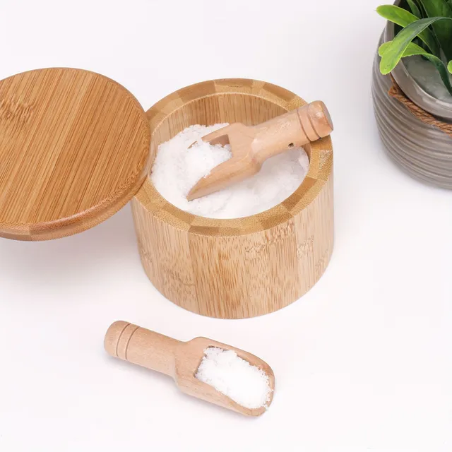 Łyżeczka solna z drewna klonowego - dla idealnego relaksującego