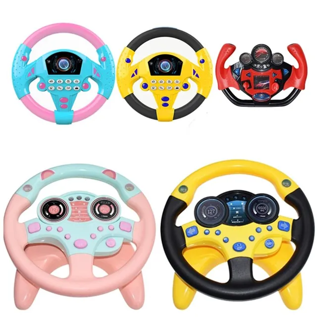 Children's interactive music steering wheel