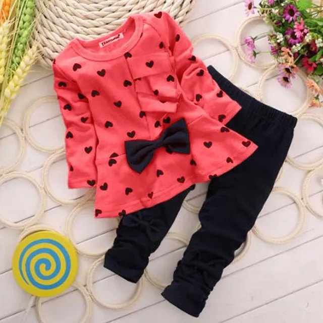 Girls cotton set with bow