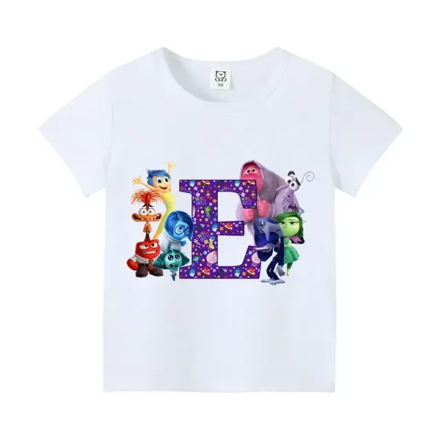 Baby T-shirt with short sleeve and letter printing and characters from a fairy tale In Head 2 - Inside Out 2