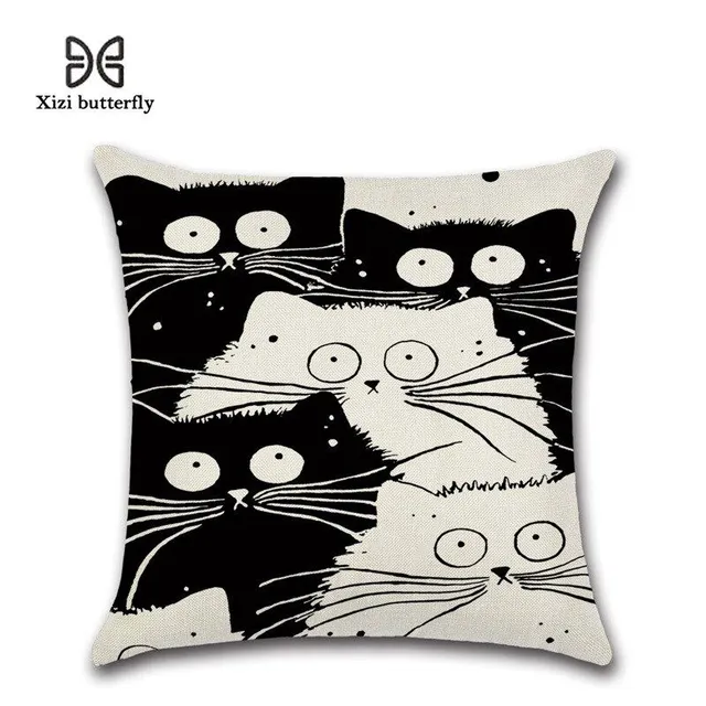 Pillowcase with cat motif
