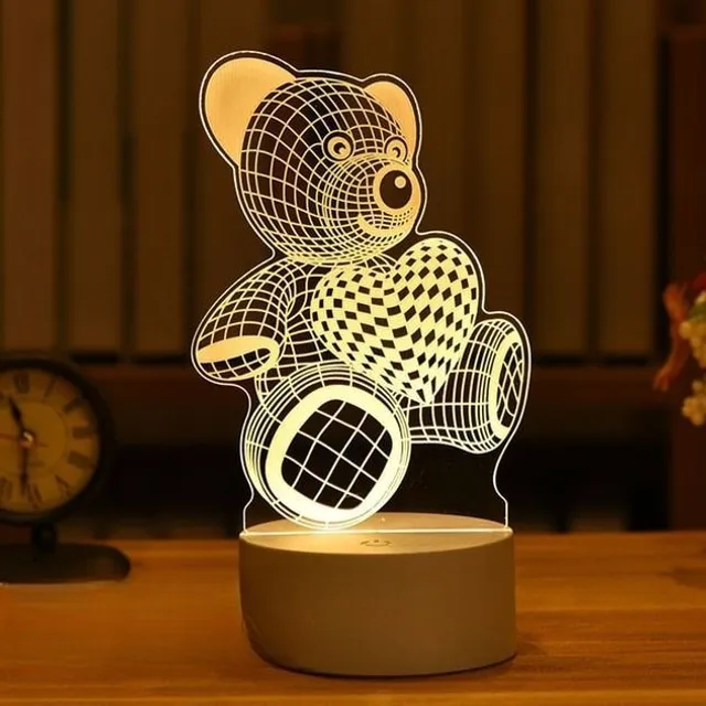 Night light with 3D effect - various types