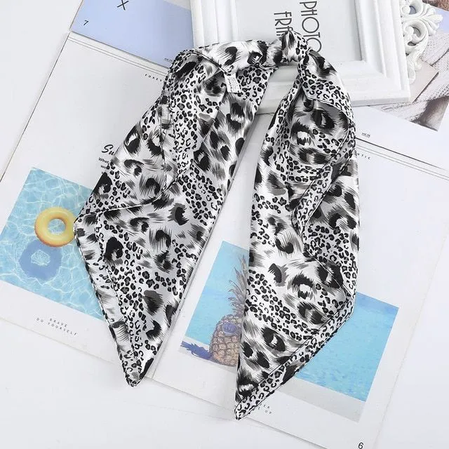 Modern elegant ladies scarf for tying around the neck or in the hair