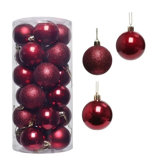 Trendy Christmas tree balls in different colours Bianca