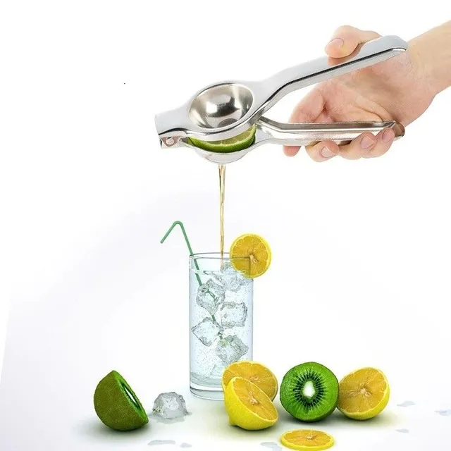 Hand-operated citrus fruit presses