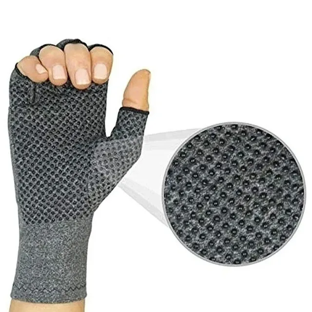 Compression gloves against arthritis with wrist support