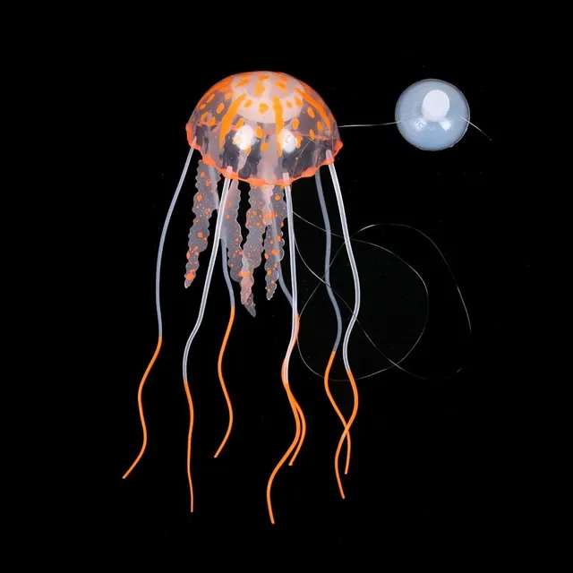 Lighting artificial jellyfish into the aquarium