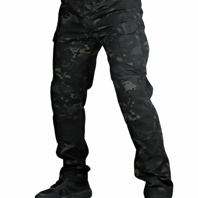 Men's waterproof tactical pants, durable combat cargo pants with multiple pockets for outdoor