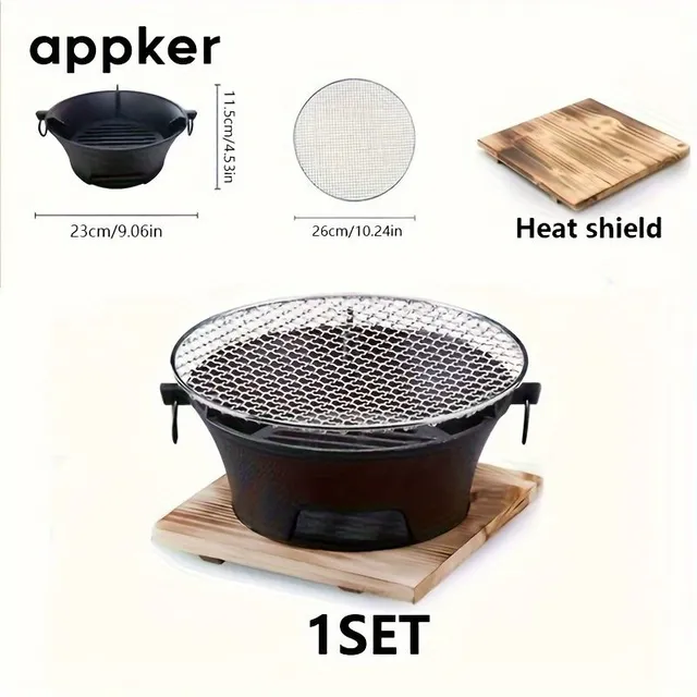 Cast iron multifunctional charcoal grill [Litine multifunctional charcoal grill]