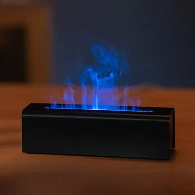 Colorful diffuser with flame imitation, USB connection, smell for office and home, humidification of air