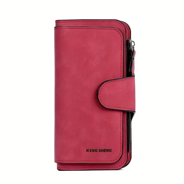 Retro minimalist short wallet, single-color credit card case, multi-card case