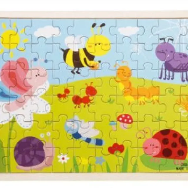Dětské dřevěné puzzle 60 dílků 2