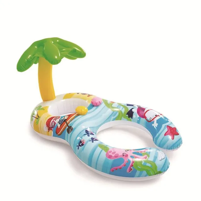 Inflatable ring for mother with baby with shower