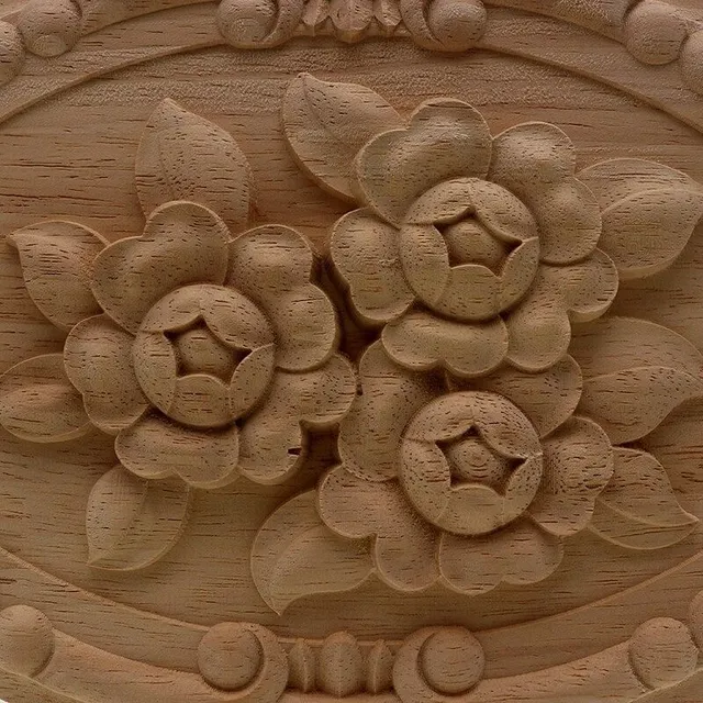 Carved decoration with flowers