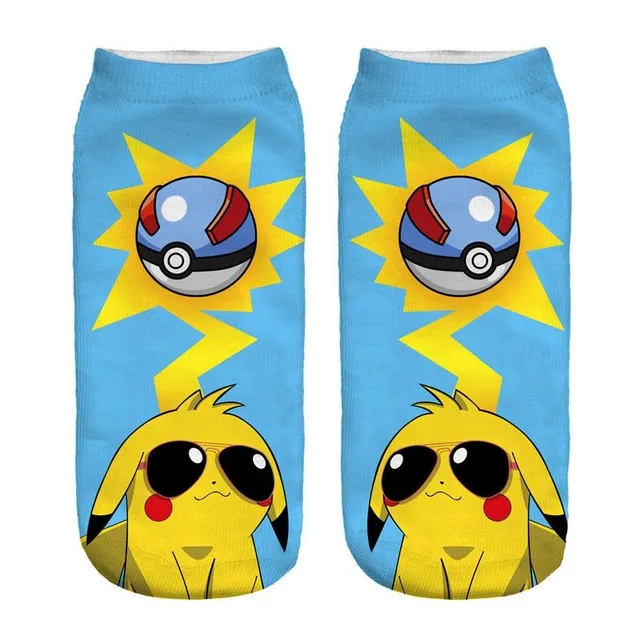 Dětské stylové ponožky s motivem Pokémonů