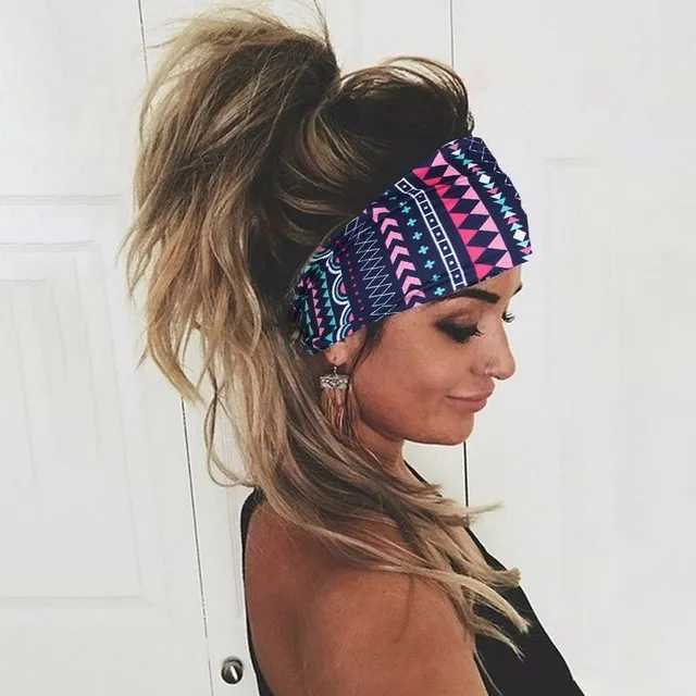 Women's wide fabric multicoloured headband 9
