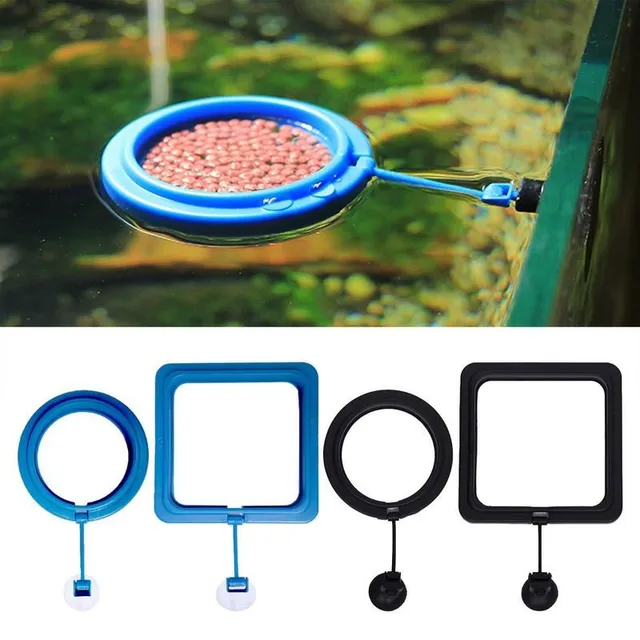 Plastový klasický vztlakový držák do akvária pro krmení rybiček - více variant