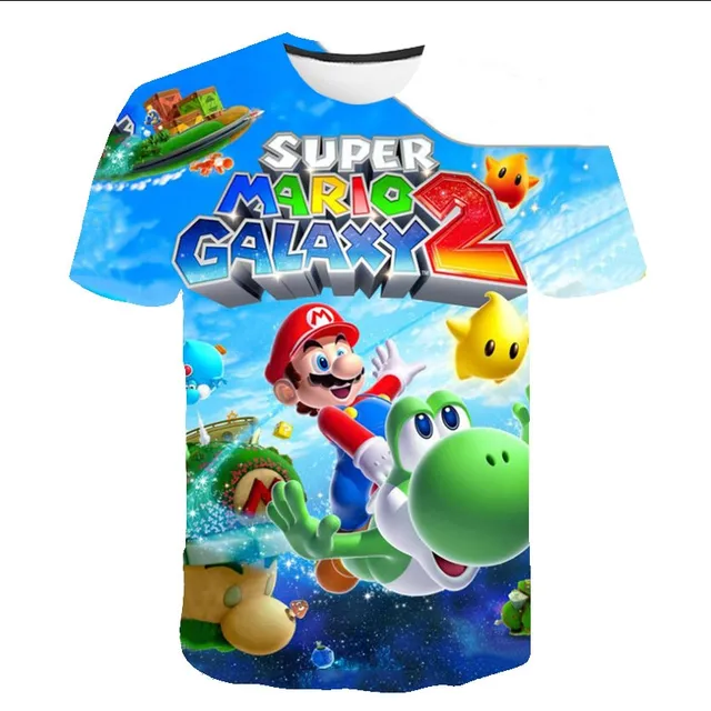 Krásne detské tričko s 3D potlačou Mario