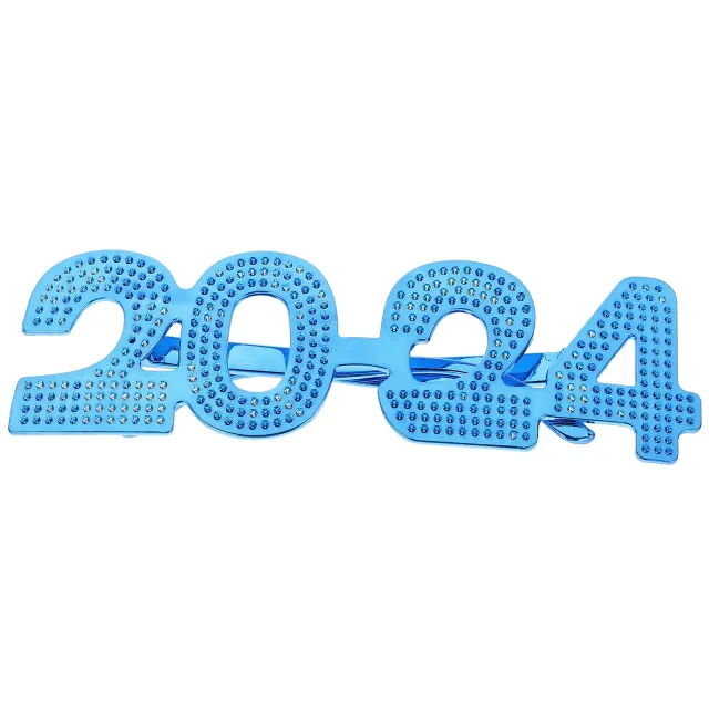 Luxury glasses with a figure of 2024 for celebration and party - In three colors