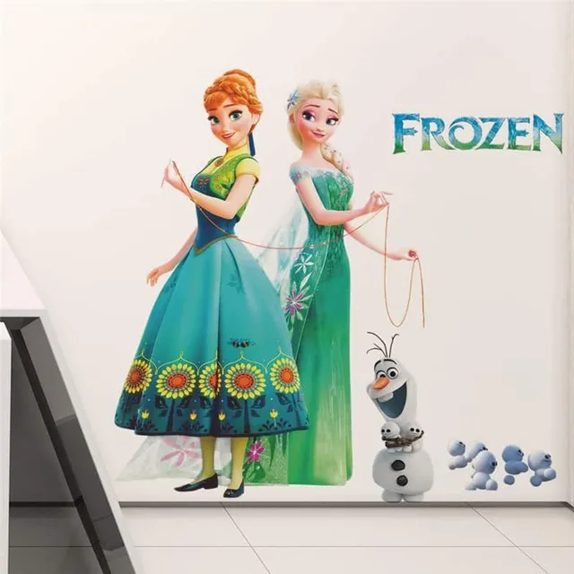 Autocolant de perete Elsa Anna | Regatul de gheață