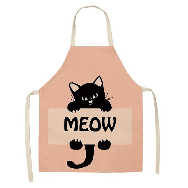 Stylish kitchen apron with cat motif Mini Me