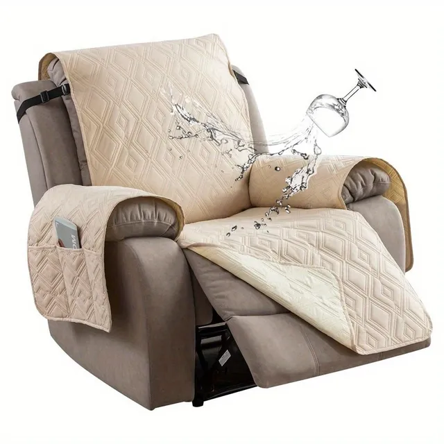 Housse imperméable pour fauteuil avec fonction de relaxation, antidérapante avec poche, housse lavable pour fauteuil/meubles, adaptée aux animaux de compagnie