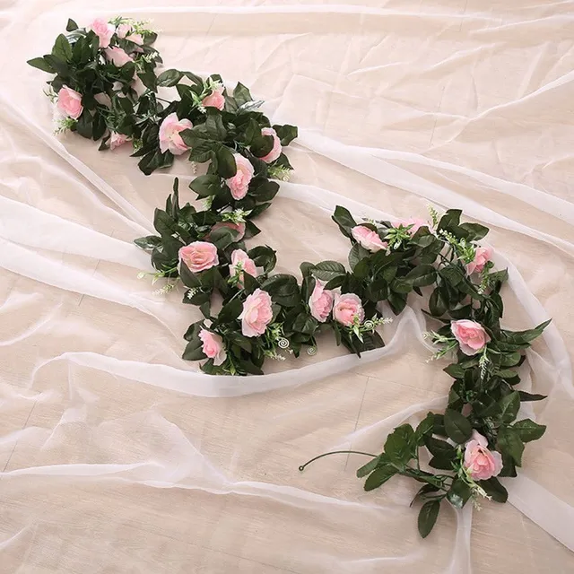 Garland with roses Nelmes - pink
