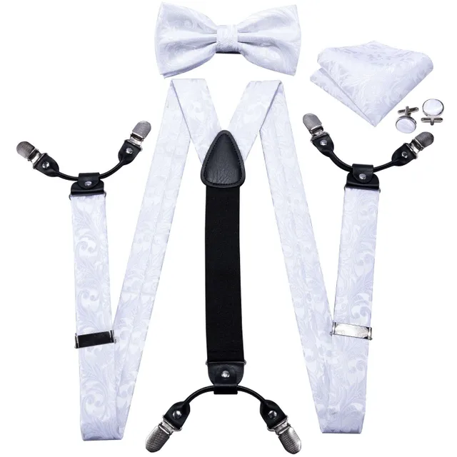 Men's suspenders, bow tie and handkerchief T1177