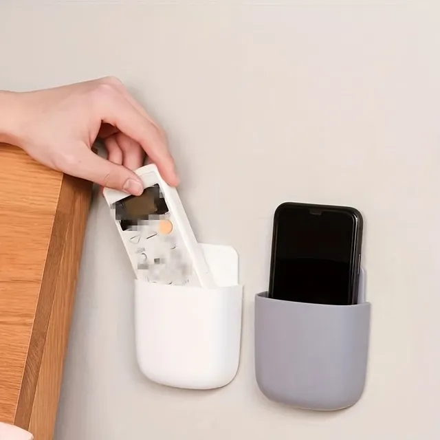 1 pieza de organizador de pared práctico para controles remotos y teléfonos móviles