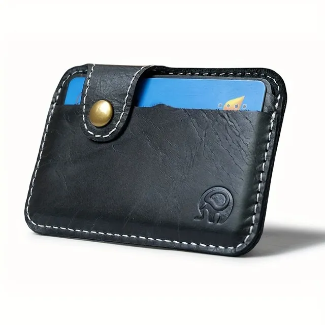 Compact and elegant card holder made of premium beef leather