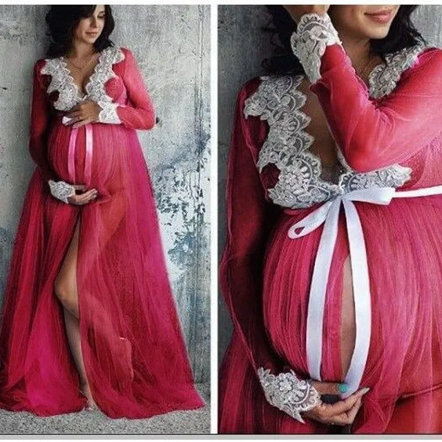 Długa elegancka koszula w ciąży