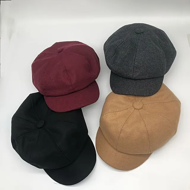 Ladies simple universal beret warm color, comfortable and light autumn and winter travel beret