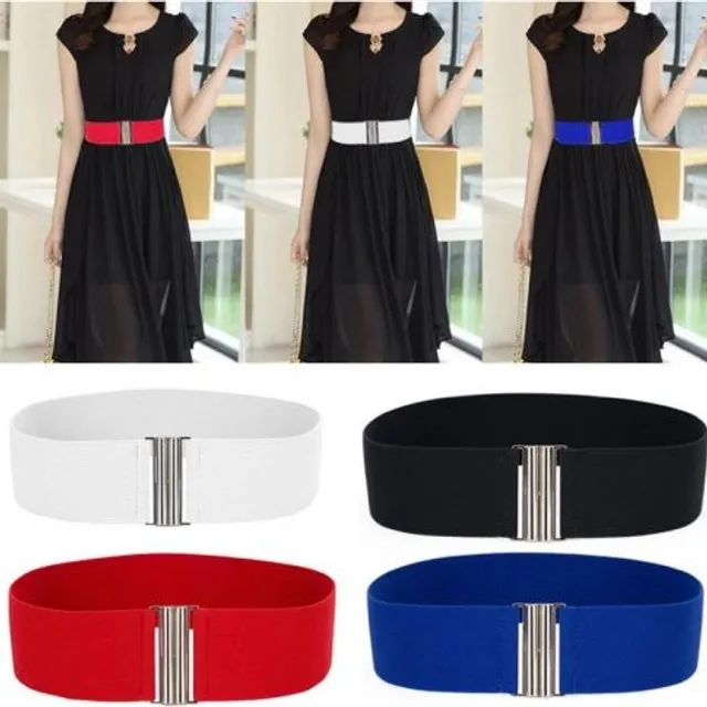 Elastic belt with buckle - 4 colours
