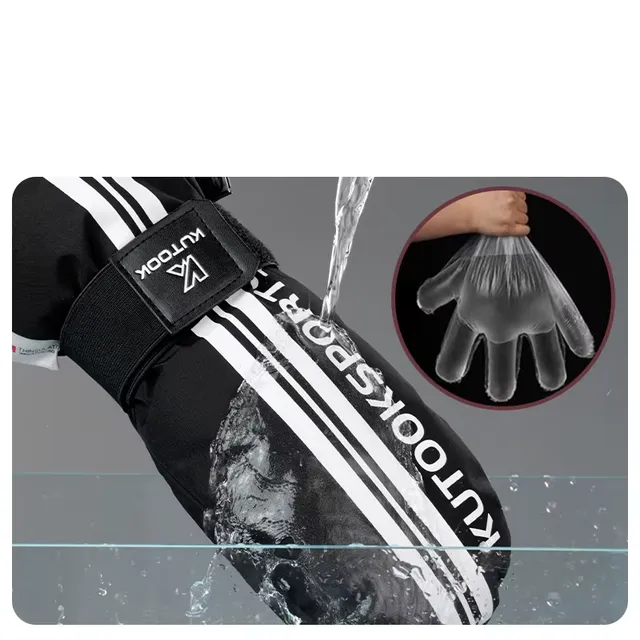 Winter ski gloves with insulation - waterproof gloves for skiing and snowboarding, with touch function for men and women