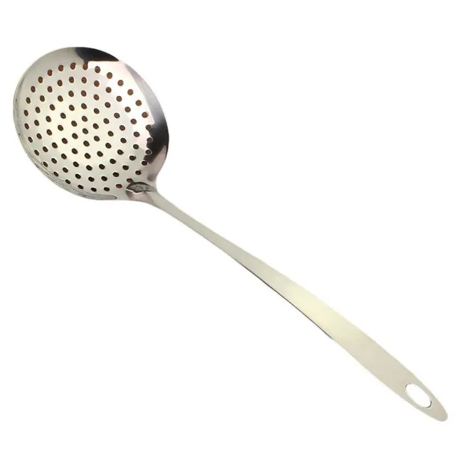 Stainless steel ladle with holes