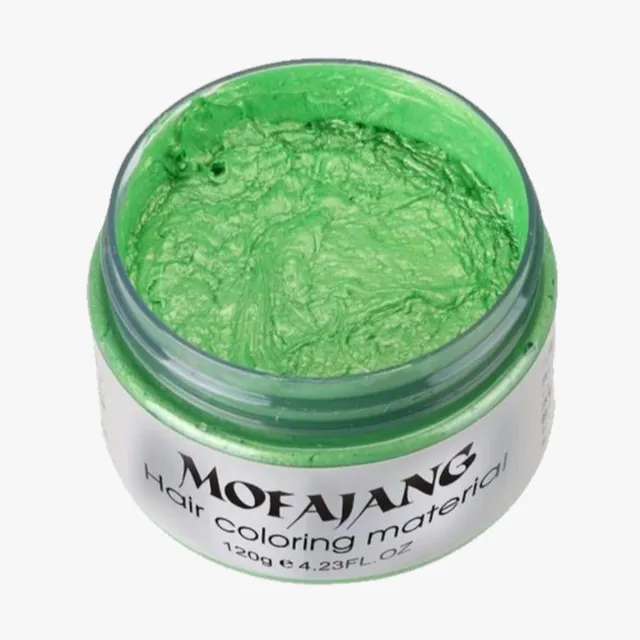 Kolorowy wosk do włosów - tymczasowa koloryzacja włosów green