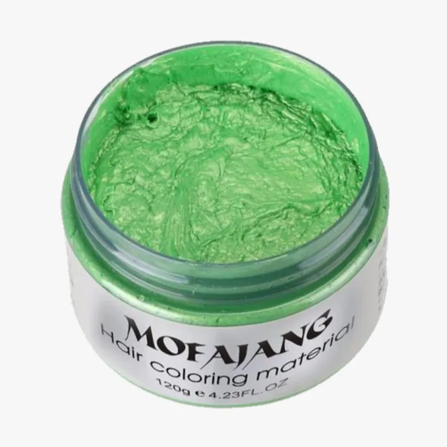 Colored hair wax - temporary hair coloring green