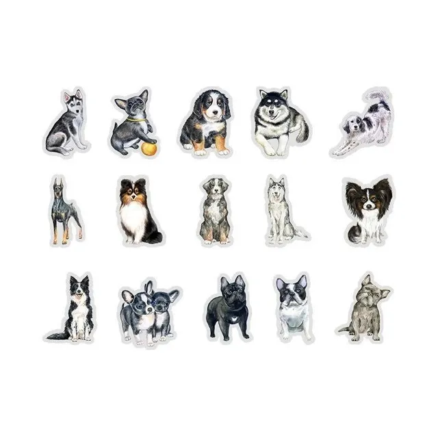 Trends decorative cute stickers into diaries and notebooks with a theme of dogs 30 pcs