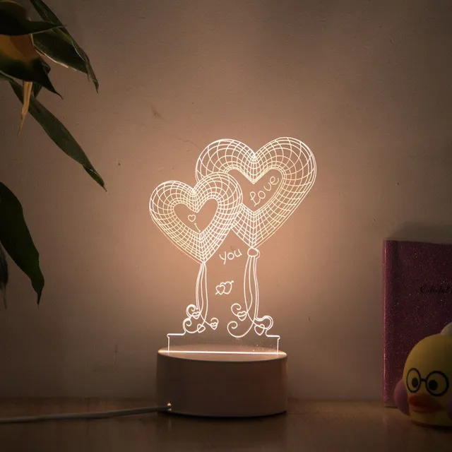 Romantic 3D table lamp